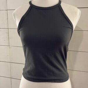 Dynamite Green Fitted Crop Tank Top